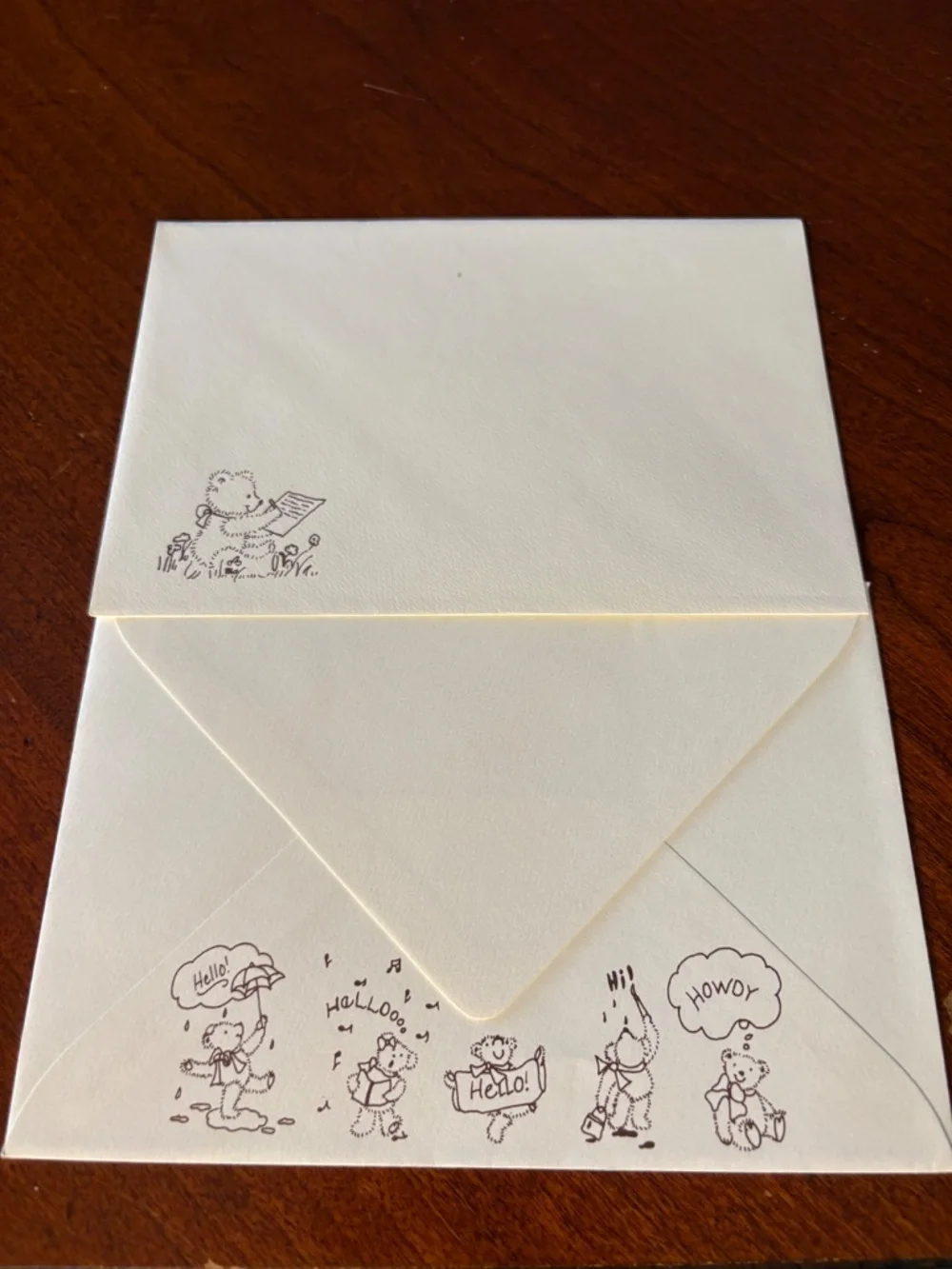 Vintage 1980s Teddy Bears Greeting Cards & Envelopes Lot of 9